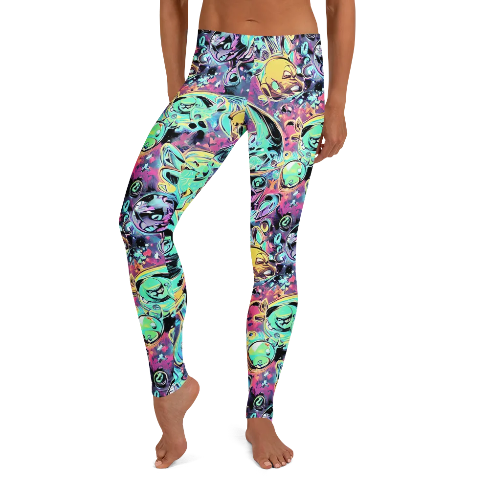 Aqua Oddity on Leggings — Front