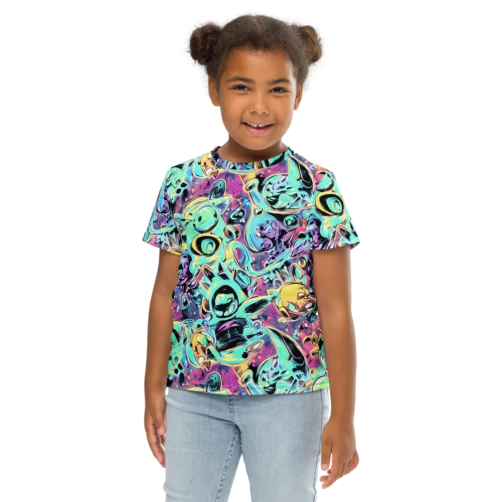 Aqua Oddity on Kids Crew Neck T-Shirt — Front