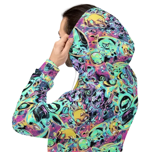Aqua Oddity on a Hoodie