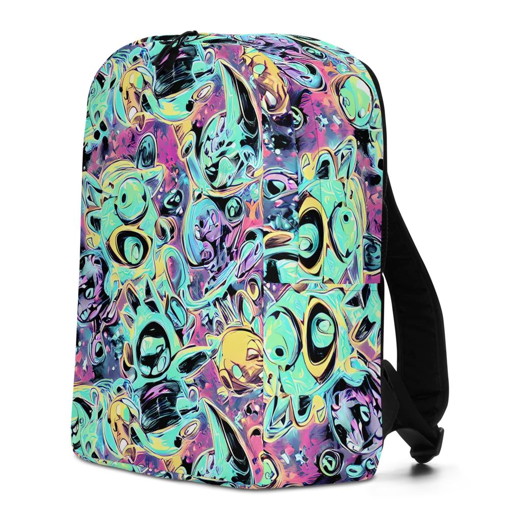 Aqua Oddity on Minimalist Backpack — Left