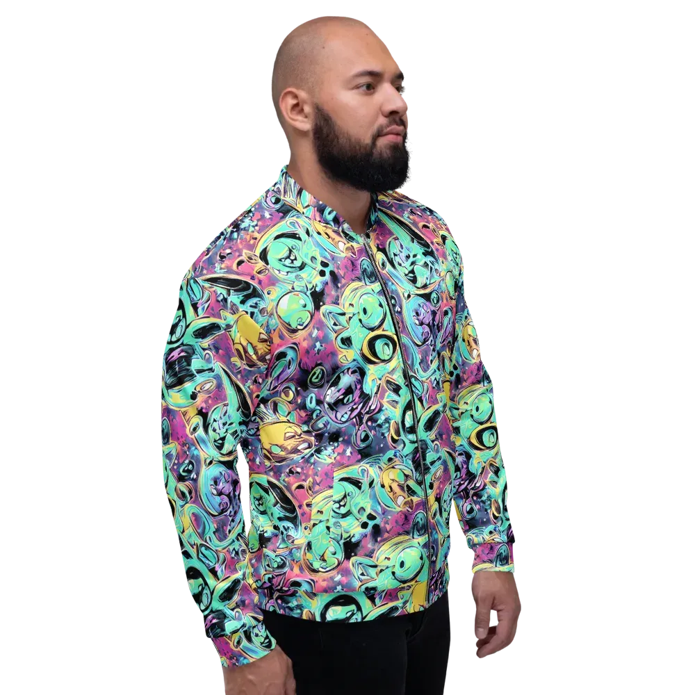 Aqua Oddity on Bomber Jacket — Right