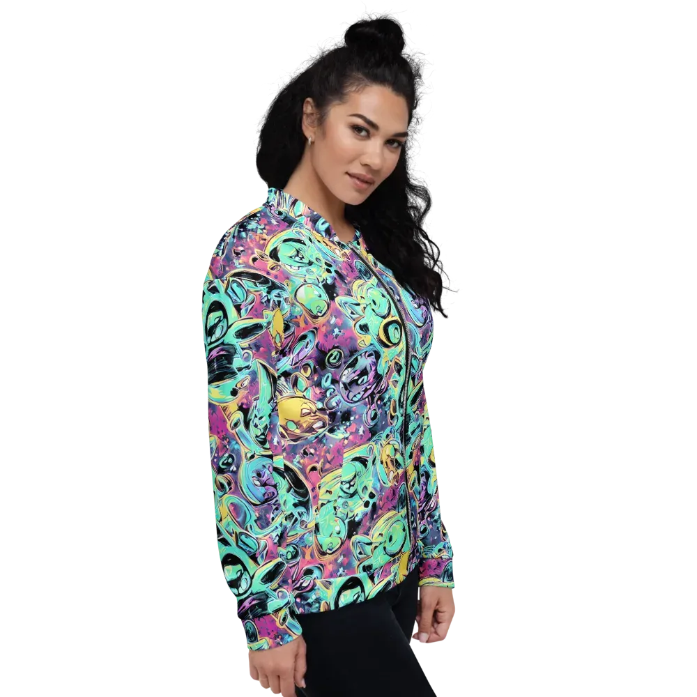 Aqua Oddity on Bomber Jacket — Right