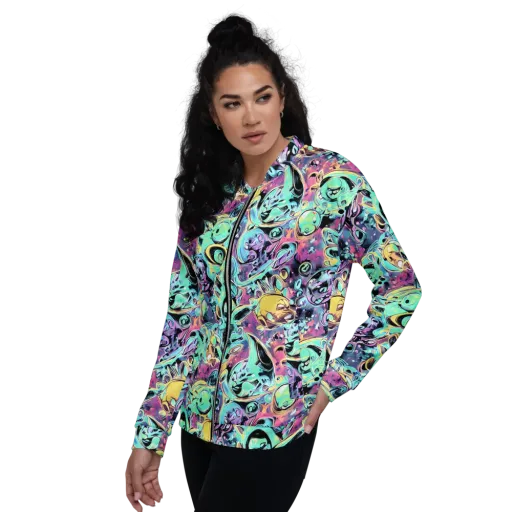 Aqua Oddity on a Bomber Jacket