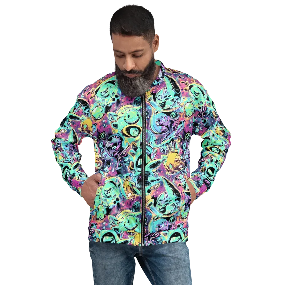 Aqua Oddity on Bomber Jacket — Front