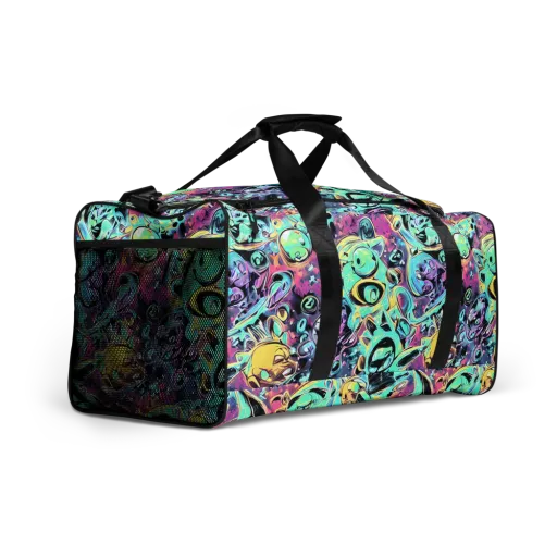 Aqua Oddity on a Duffle Bag