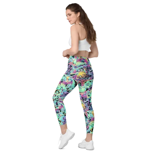 Aqua Oddity on a Leggings with Pockets