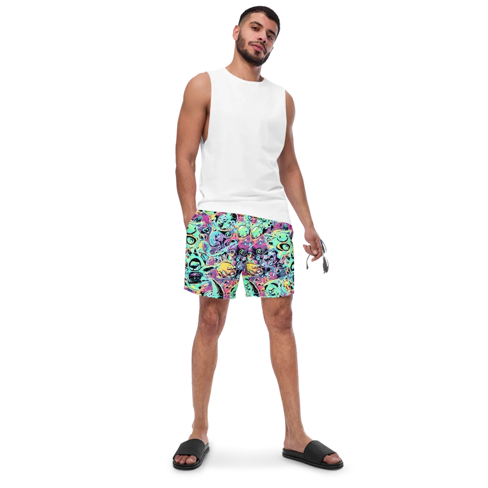 Aqua Oddity on Swim Trunks — Front
