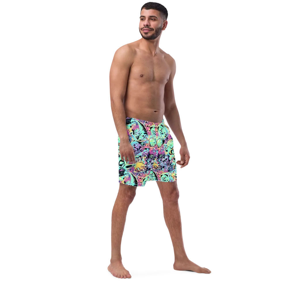 Aqua Oddity on Swim Trunks — Right Front