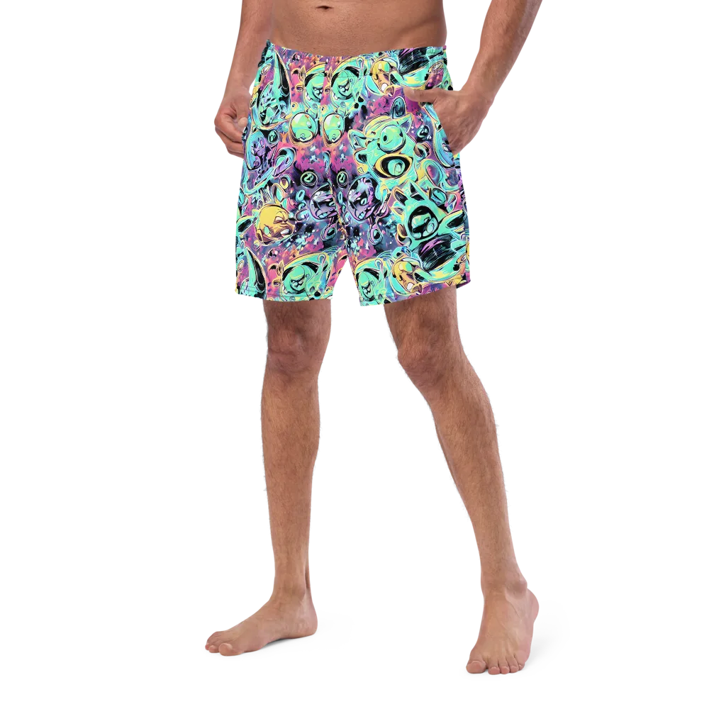 Aqua Oddity on Swim Trunks — Left Front