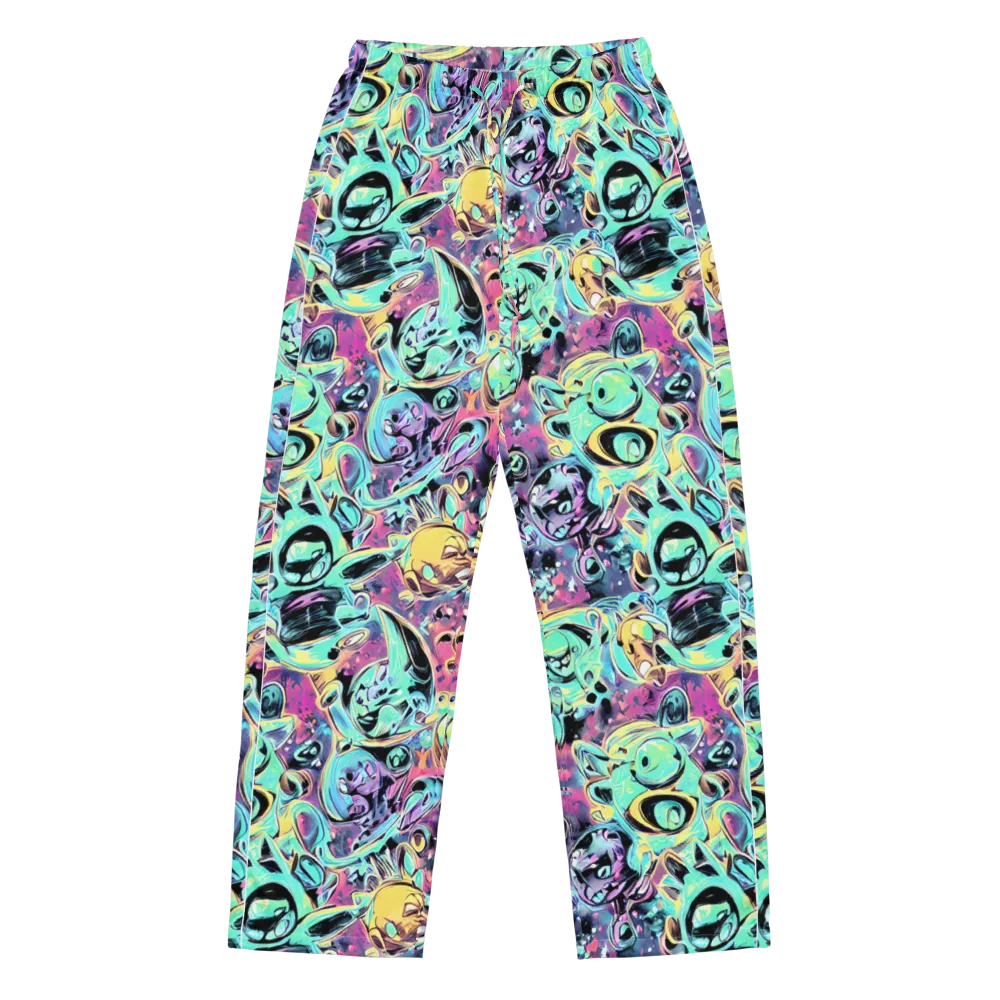 Aqua Oddity on Women's Pajama Pants — Front