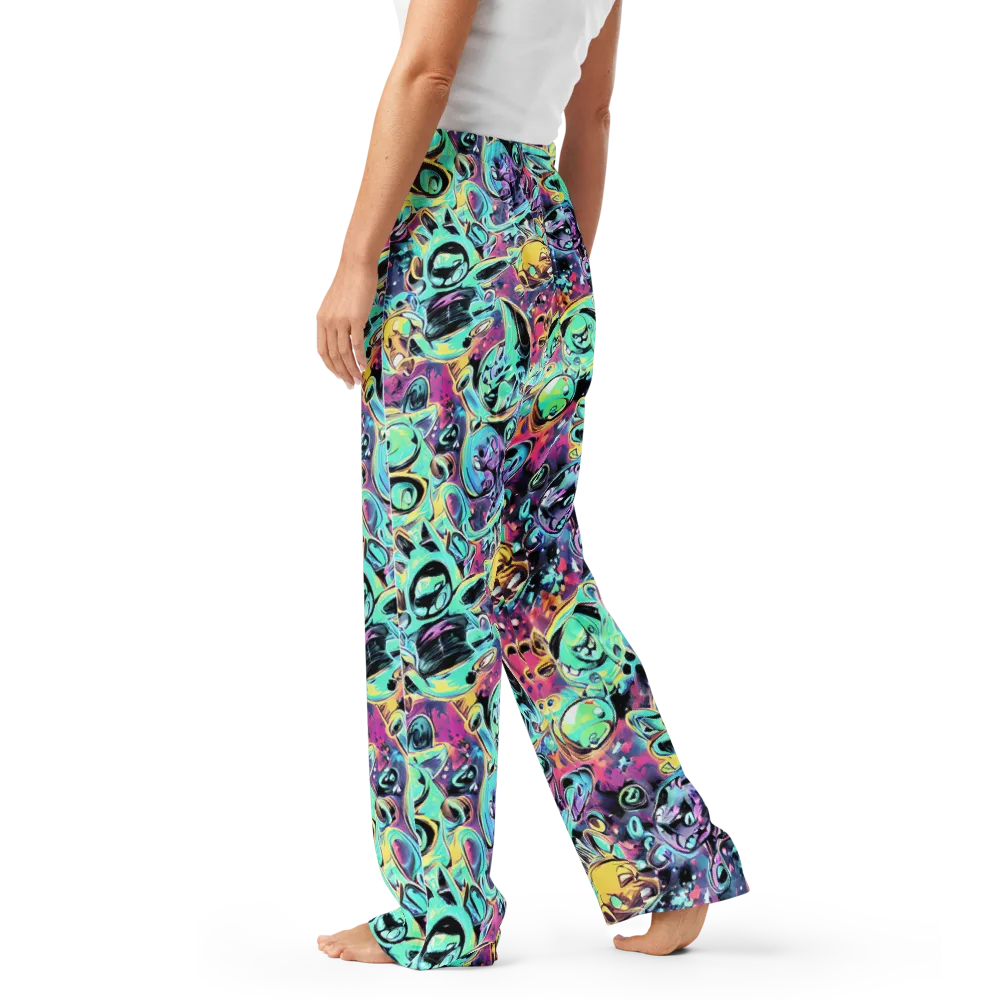 Aqua Oddity on Women's Pajama Pants — Left