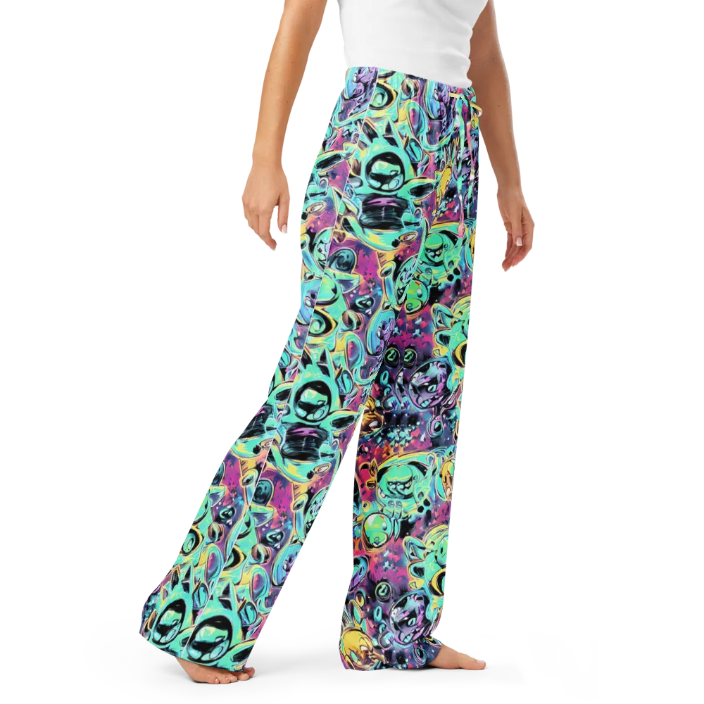 Aqua Oddity on Women's Pajama Pants — Right Front