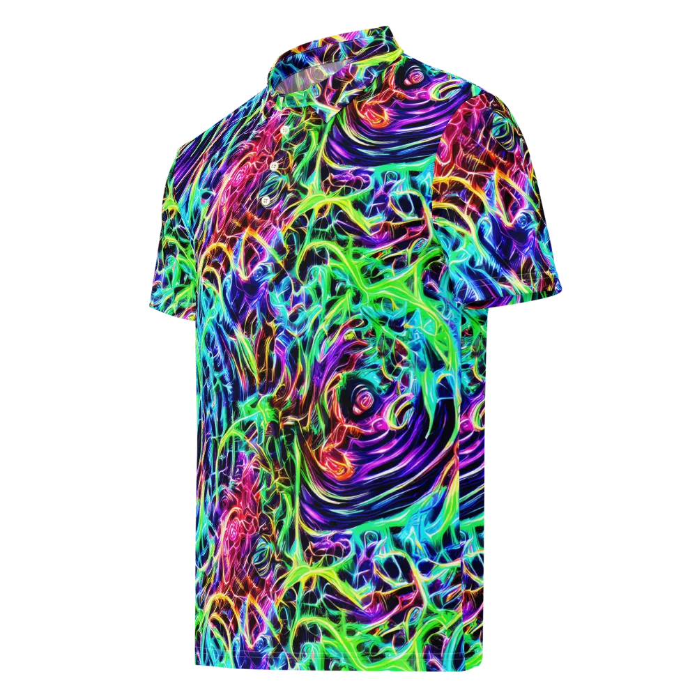Electric Wilds on Men's Slim Fit Polo Shirt — Left Front