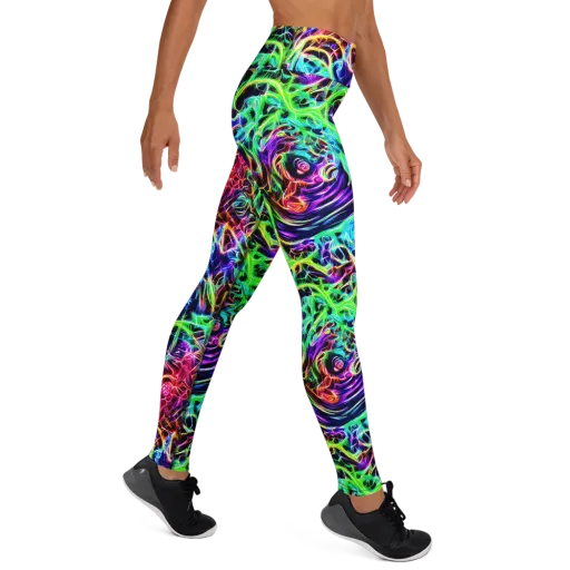 Electric Wilds on a Yoga Leggings