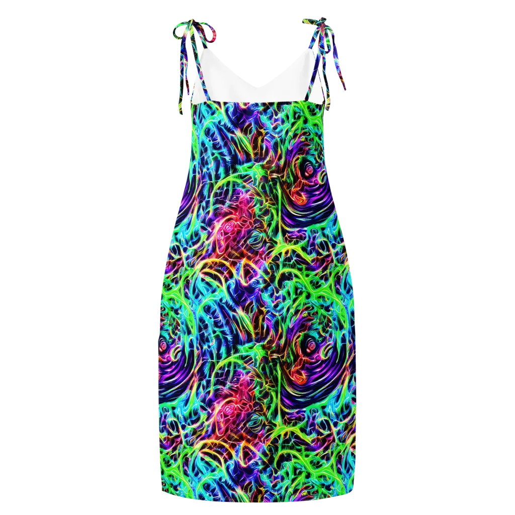 Electric Wilds on Slip Dress — Back