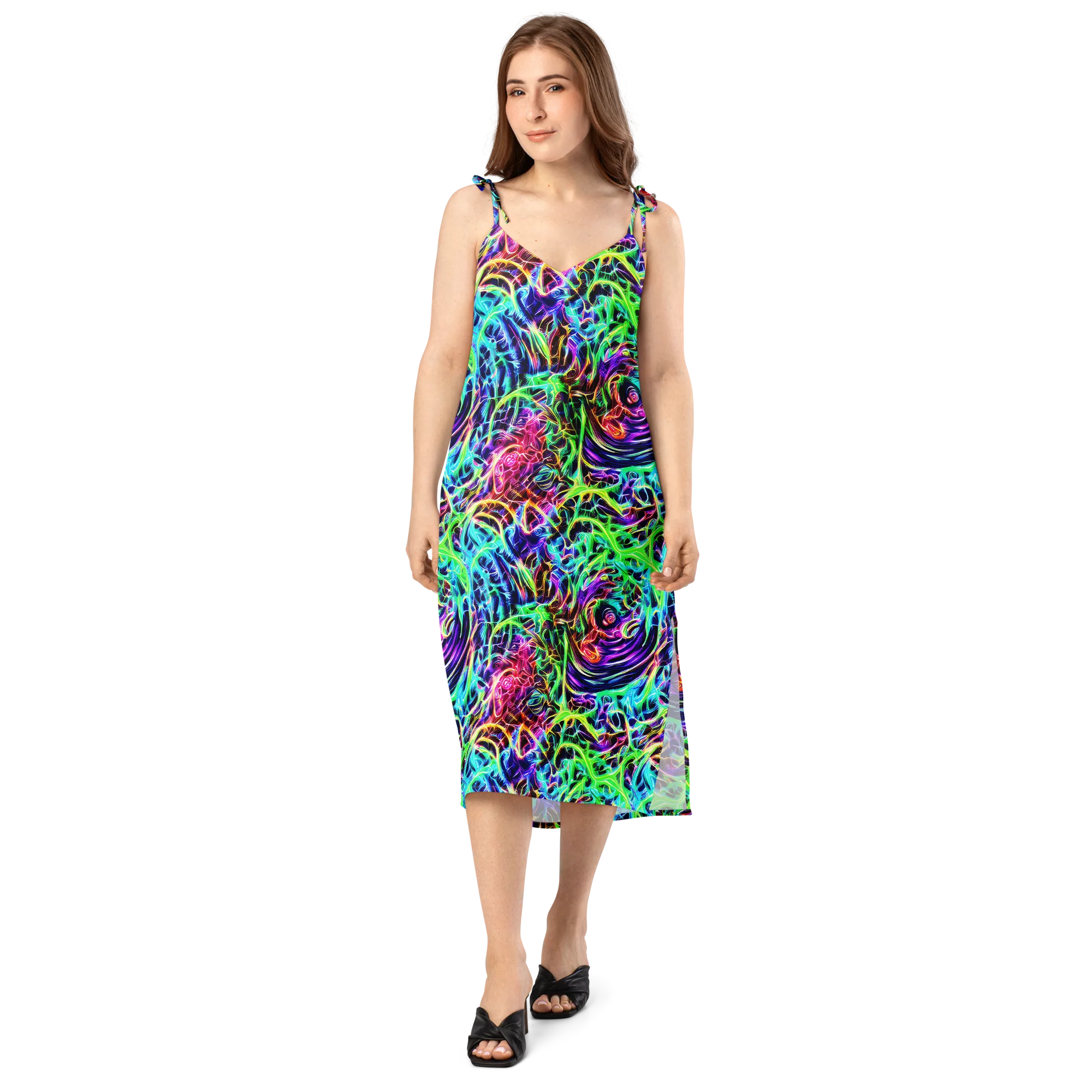Electric Wilds on Slip Dress — Front