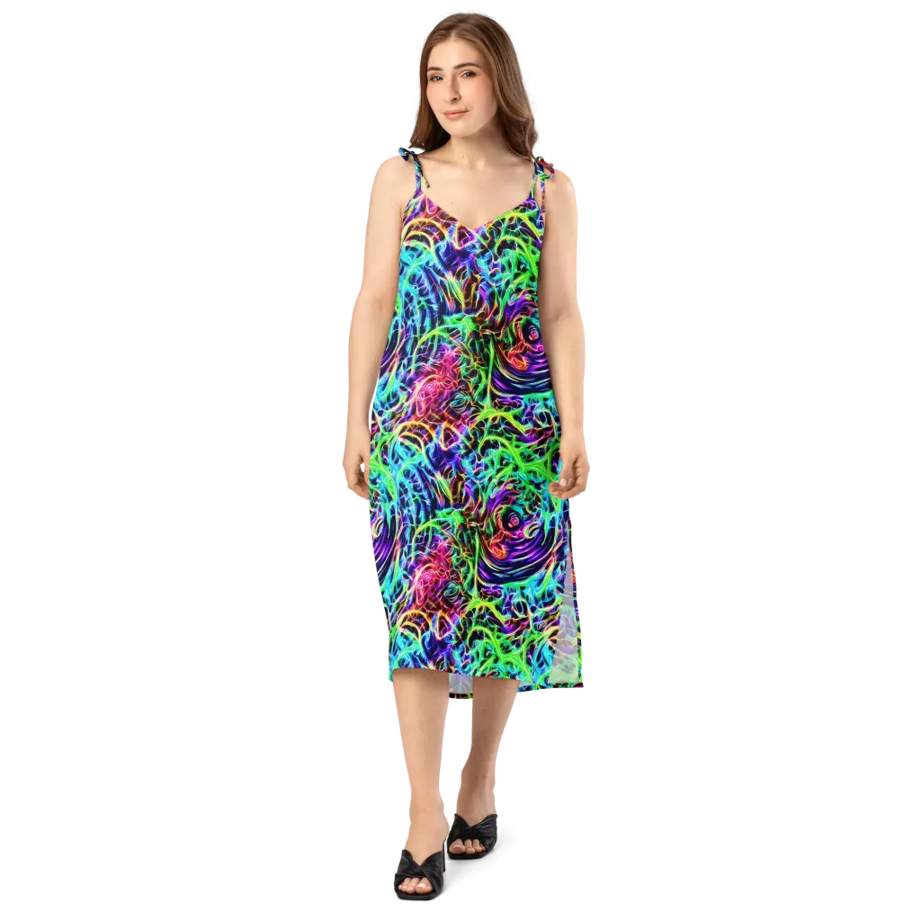Electric Wilds on Slip Dress — Front