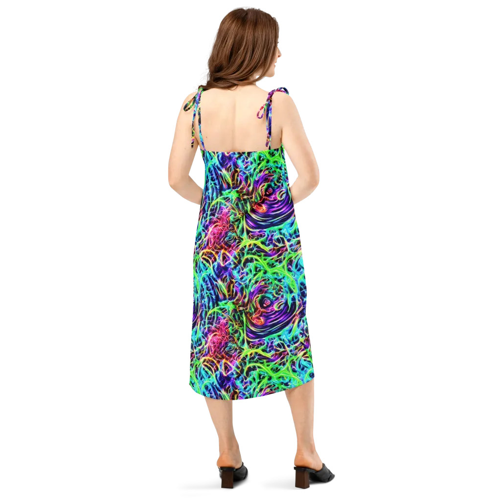 Electric Wilds on Slip Dress — Back
