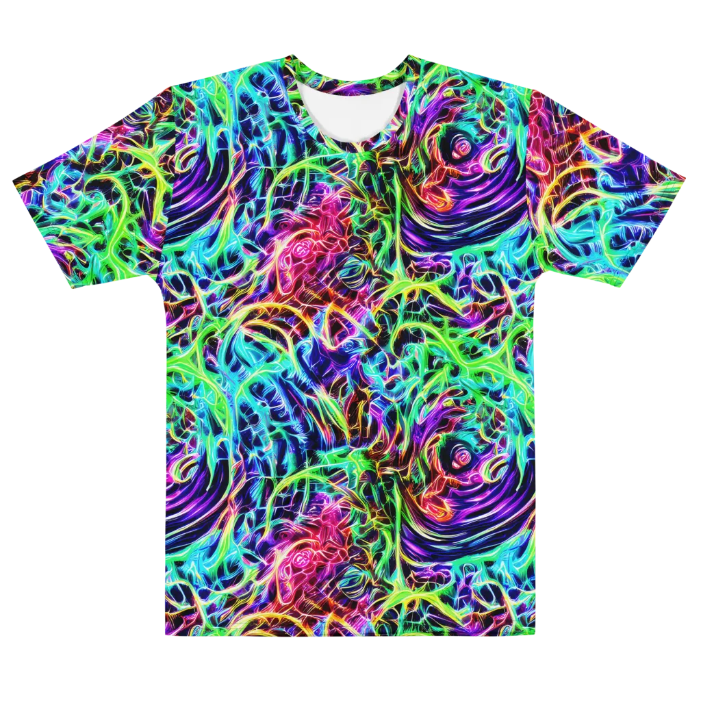 Electric Wilds on Men's Cotton Crew Neck T-Shirt — Front