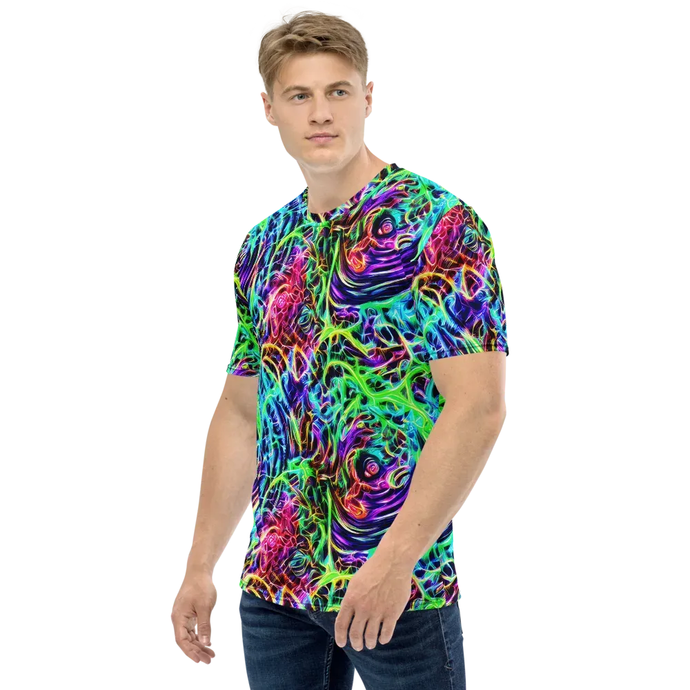 Electric Wilds on Men's Crew Neck T-Shirt — Left