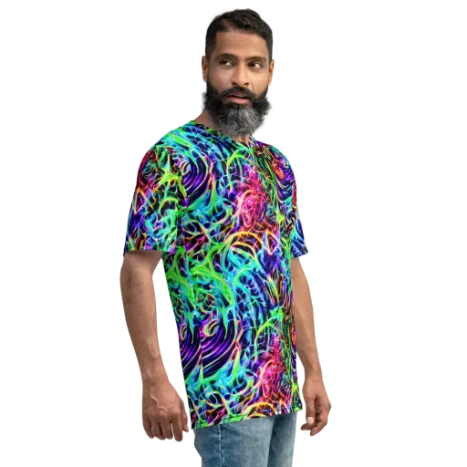 Electric Wilds on a Men's Crew Neck T-Shirt