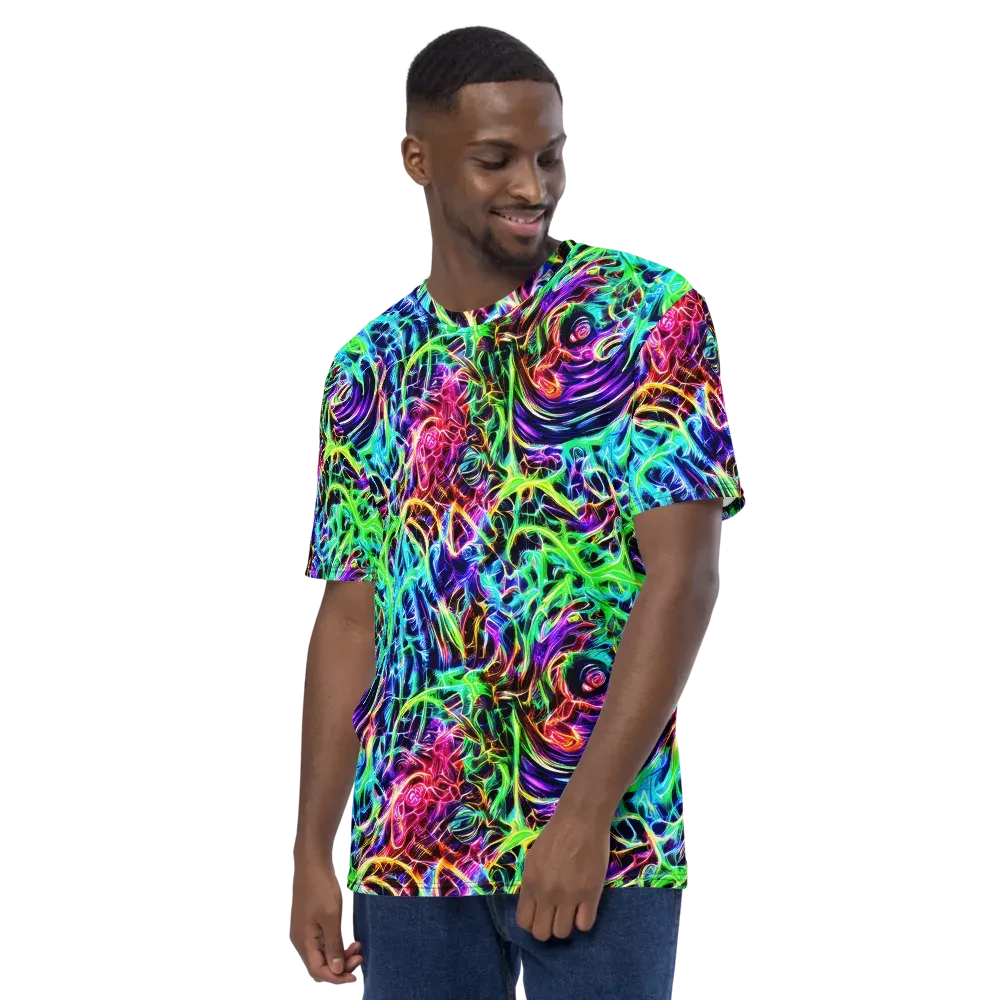 Electric Wilds on Men's Crew Neck T-Shirt — Left