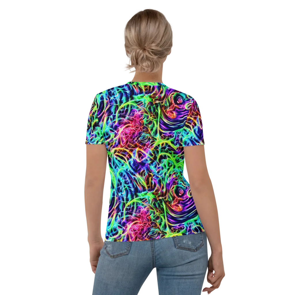 Electric Wilds on Women's Crew Neck T-Shirt — Back