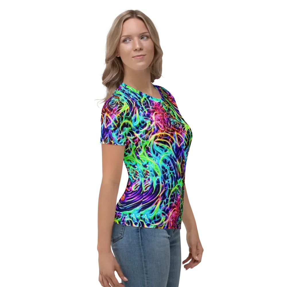 Electric Wilds on Women's Crew Neck T-Shirt — Right