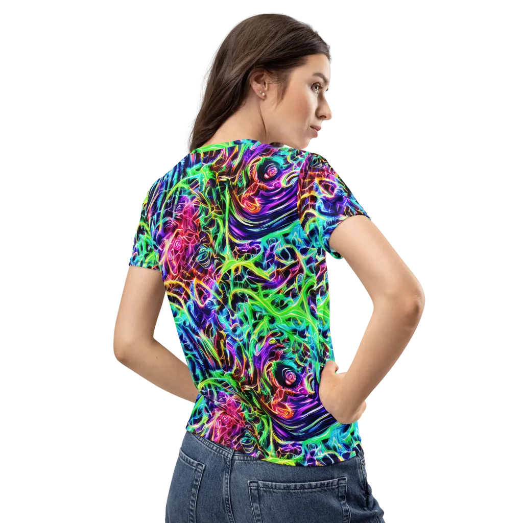 Electric Wilds on Women's Crew Neck T-Shirt — Back
