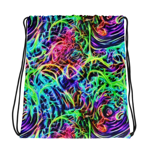 Electric Wilds on a Drawstring Bag