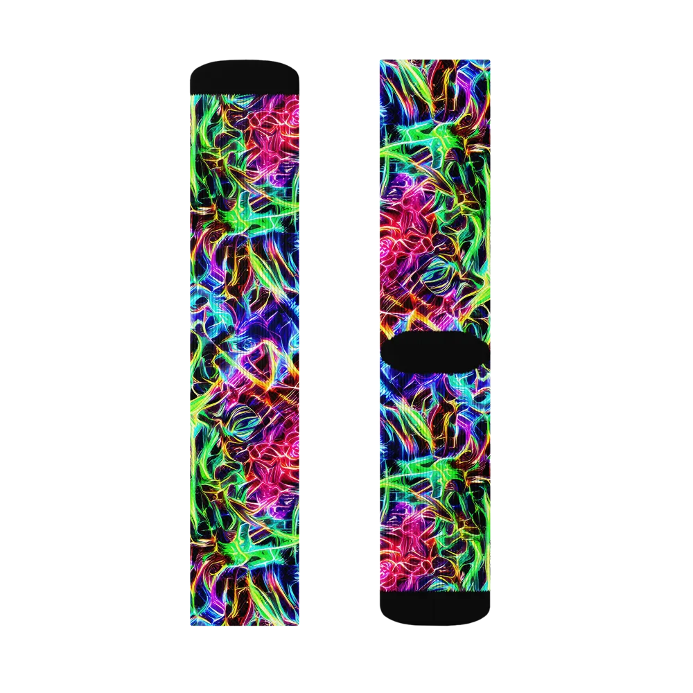 Electric Wilds on Socks — Left Sock