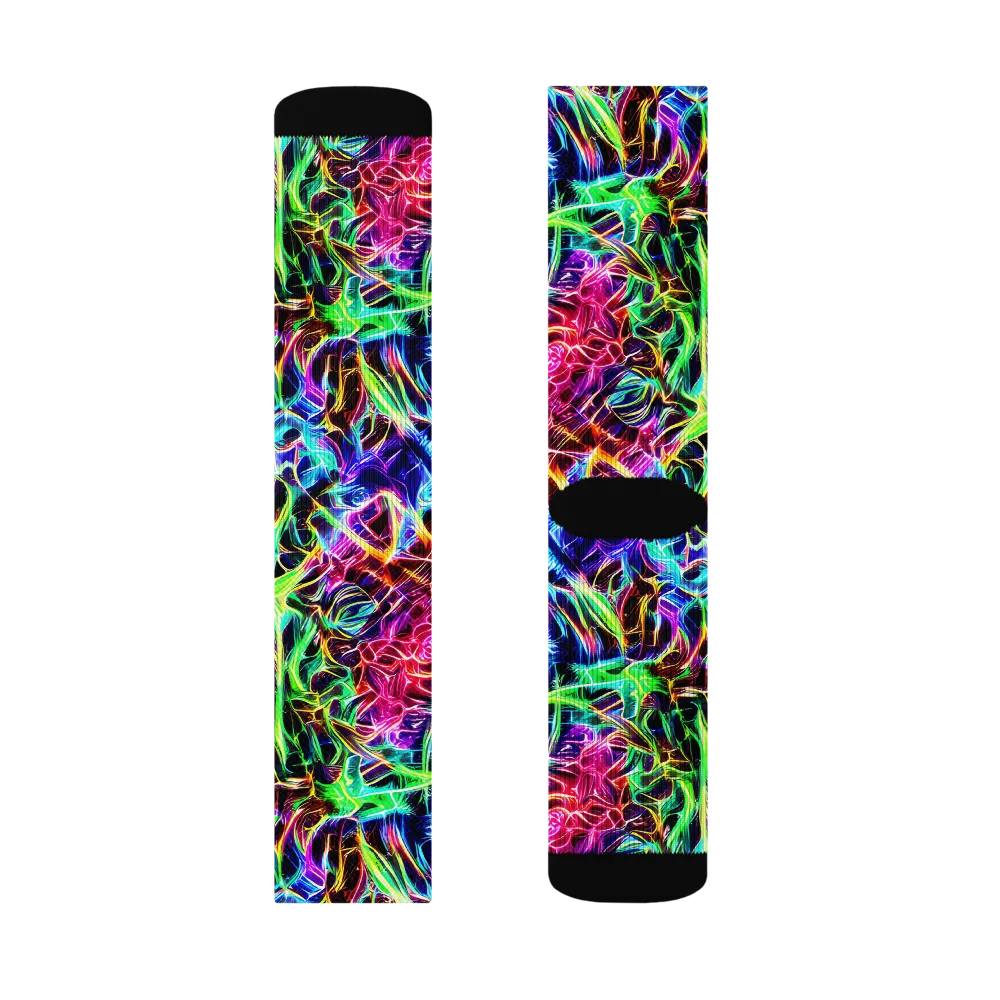 Electric Wilds on Socks — Right Sock