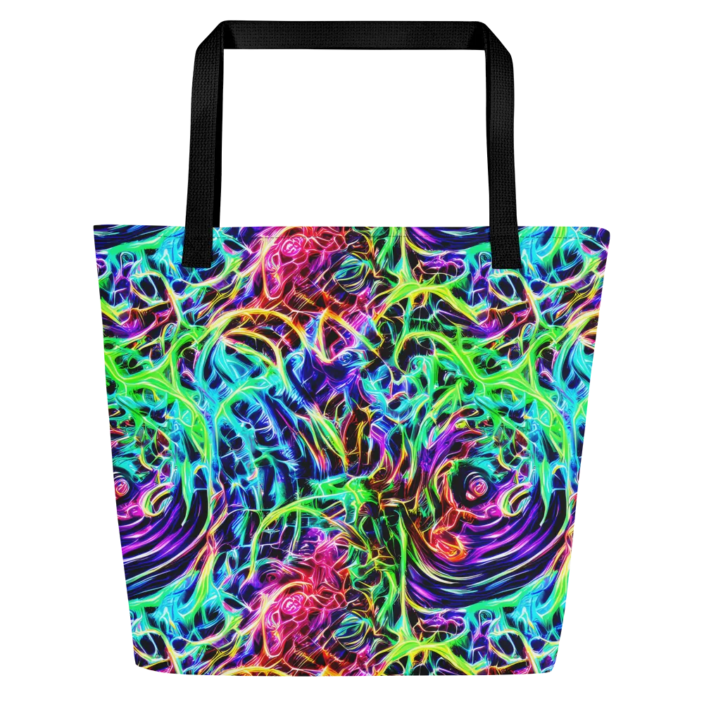 Electric Wilds on Large Tote Bag W/ Pocket — Front