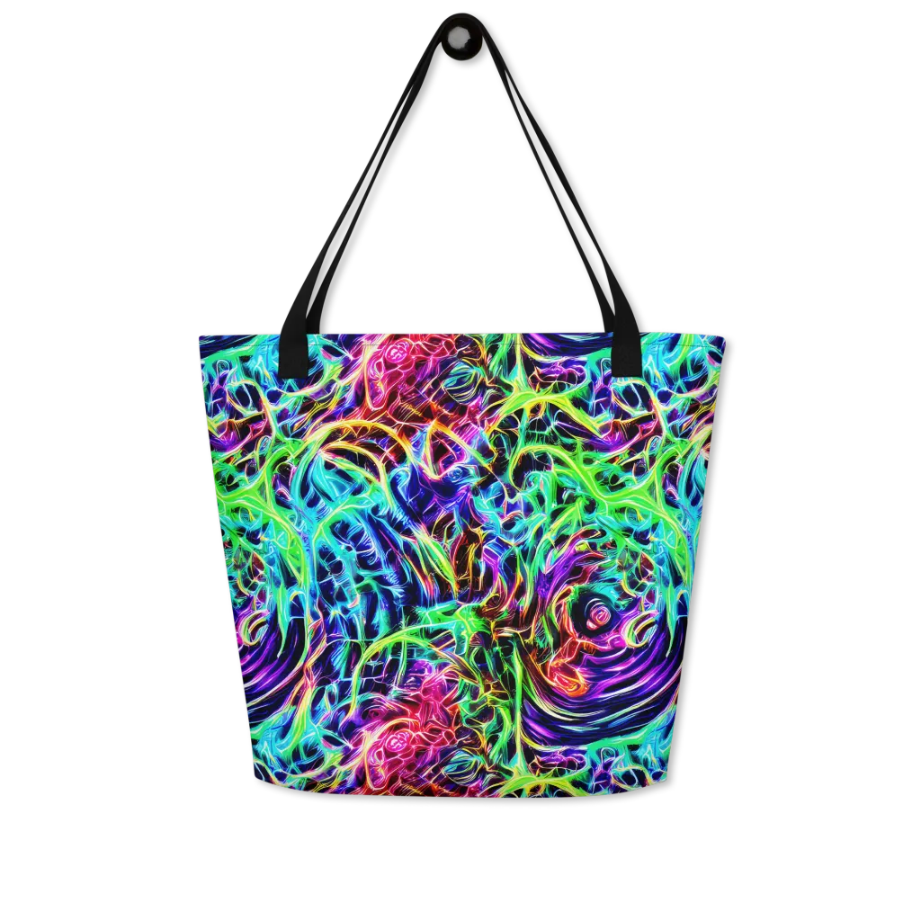 Electric Wilds on Large Tote Bag W/ Pocket — Front