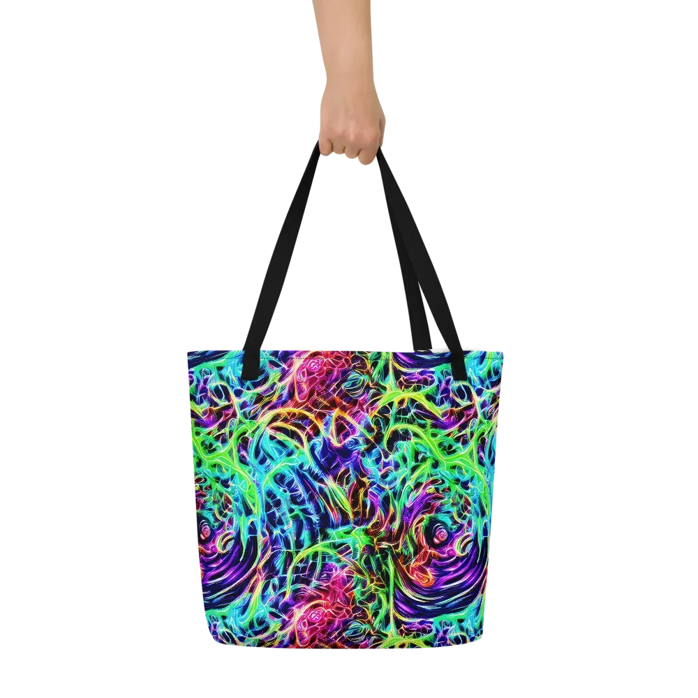 Electric Wilds on Large Tote Bag W/ Pocket — Front
