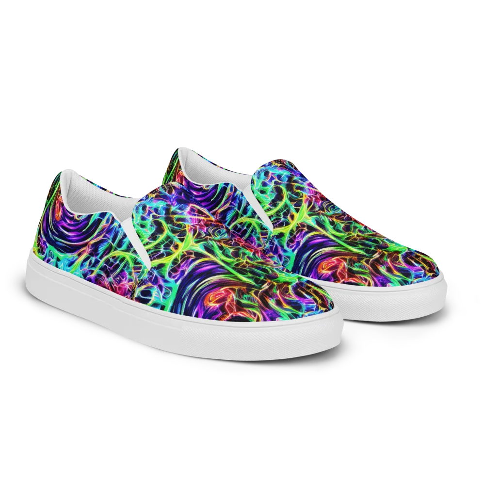 Electric Wilds on Women's Slip-On Canvas Shoes — Right Front