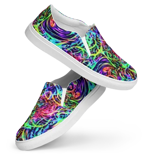 Electric Wilds on a Women's Slip-On Canvas Shoes