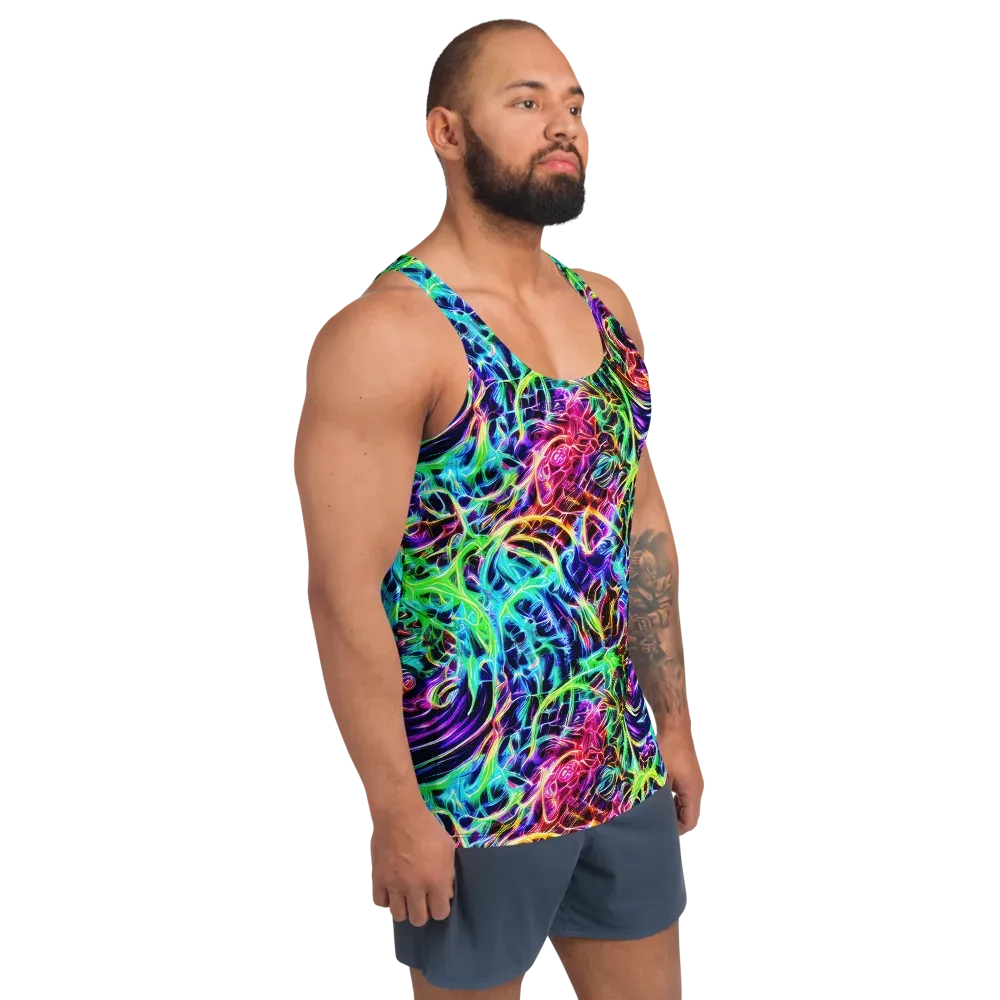 Electric Wilds on Men's Tank Top — Right Front