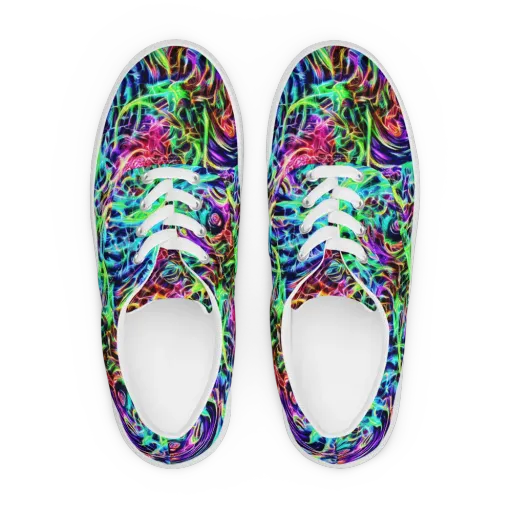 Electric Wilds on a Men's Lace-Up Canvas Shoes