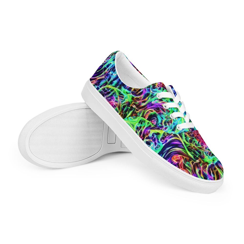 Electric Wilds on Men's Lace-Up Canvas Shoes — Right Front