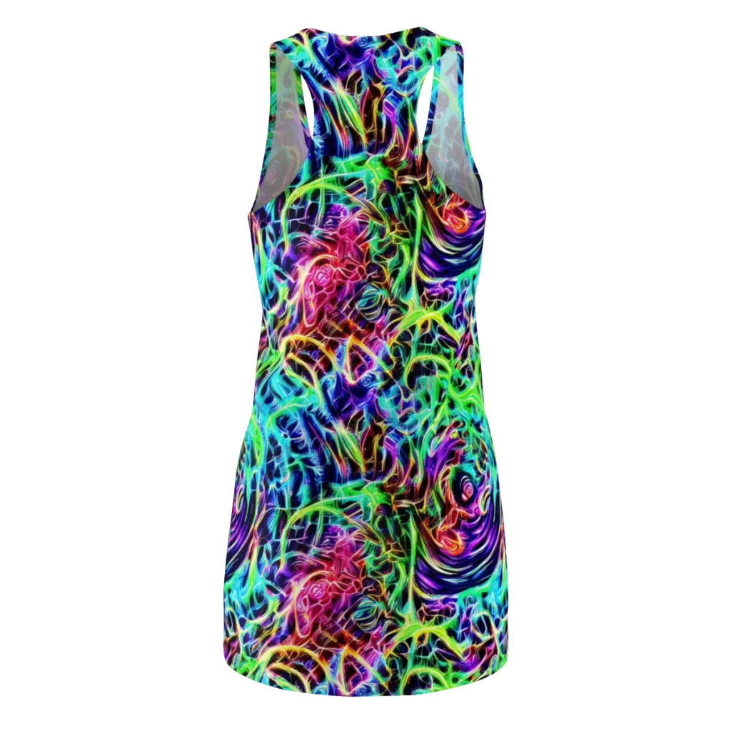 Electric Wilds on Racerback Dress — Back