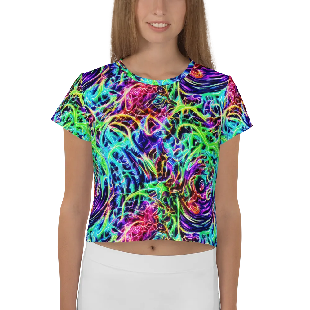 Electric Wilds on Crop Tee — Front