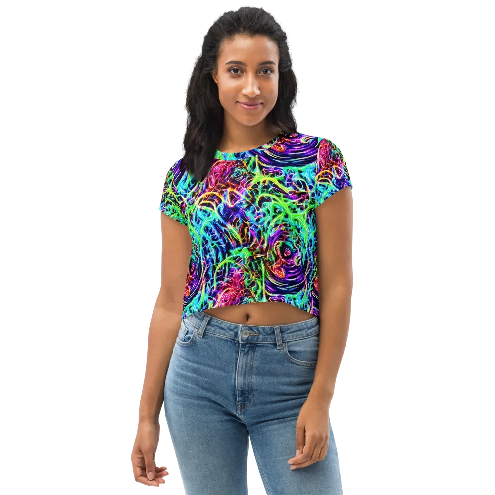 Electric Wilds on Crop Tee — Front