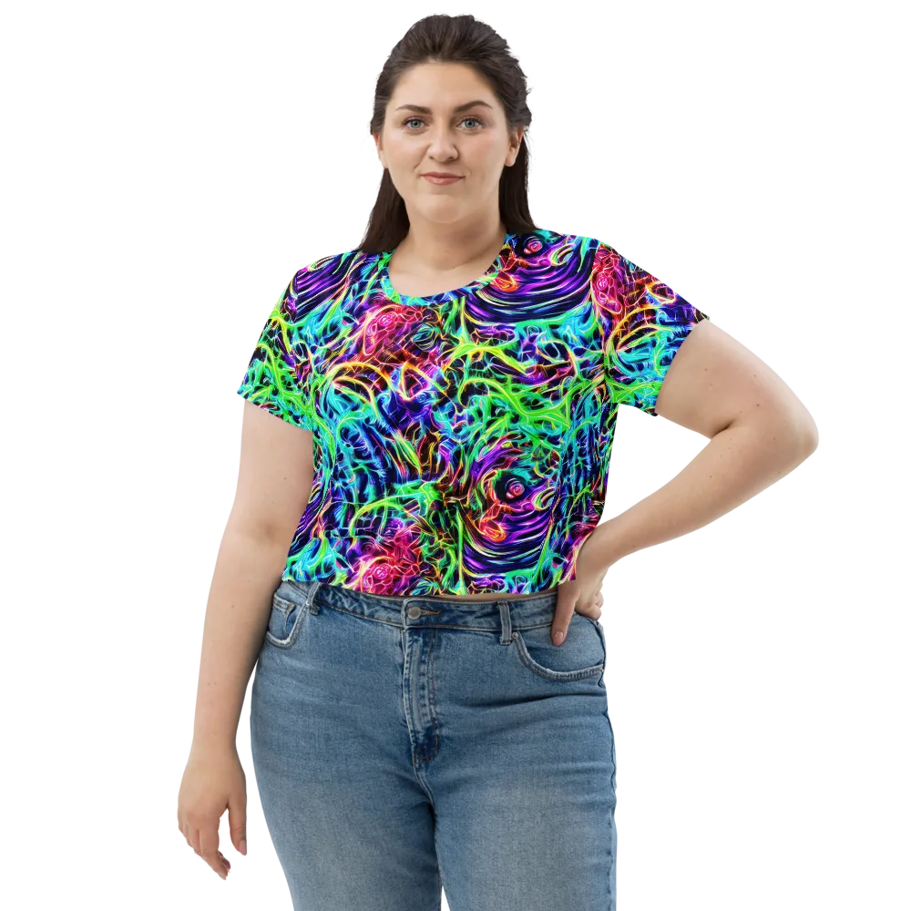 Electric Wilds on Crop Tee — Front