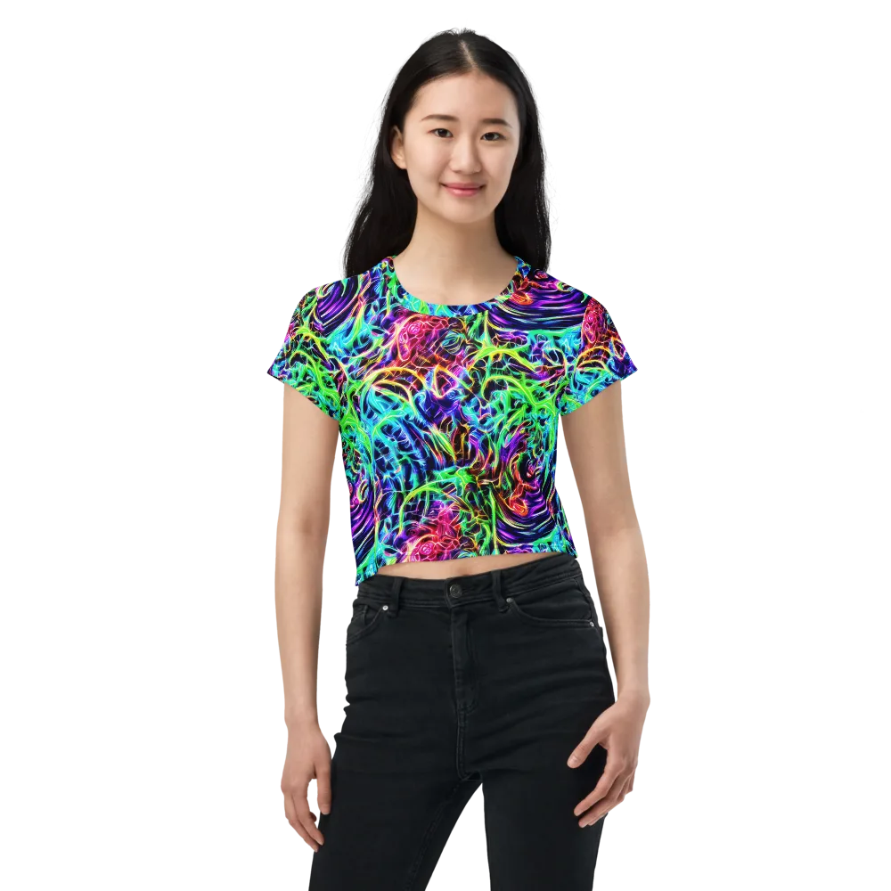 Electric Wilds on Crop Tee — Front