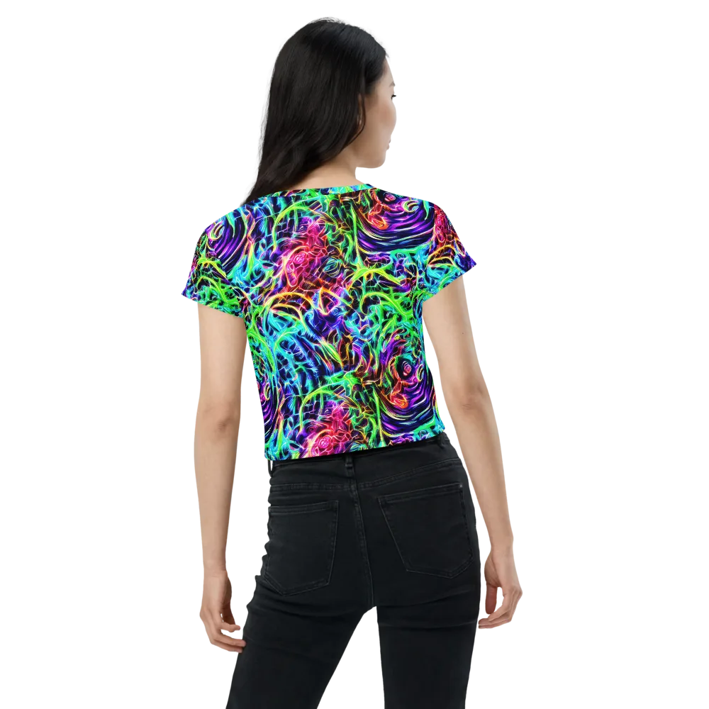 Electric Wilds on Crop Tee — Back