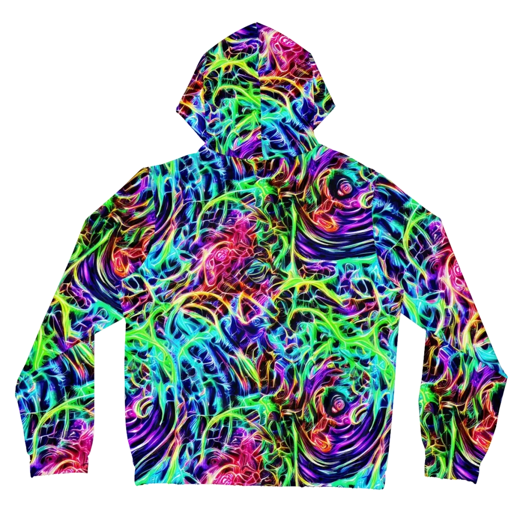 Electric Wilds on Women's Full-Zip Hoodie — Back
