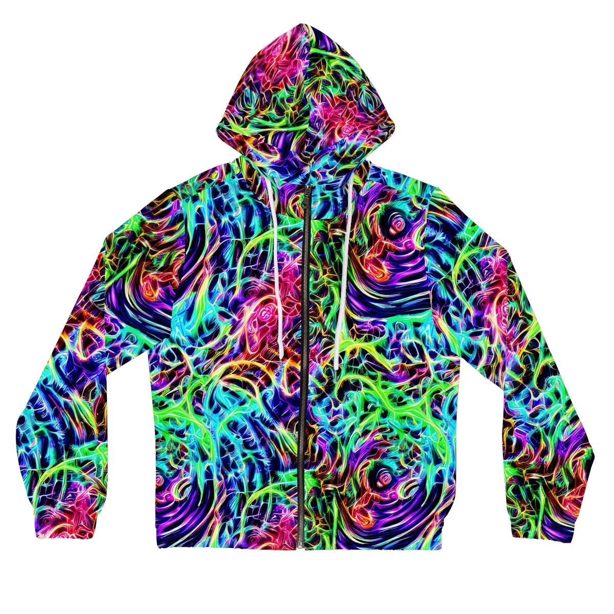 Electric Wilds on Women's Full-Zip Hoodie — Front