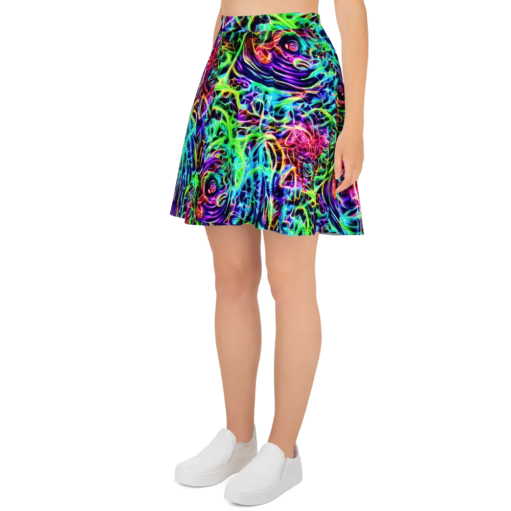 Electric Wilds on Skater Skirt — Left