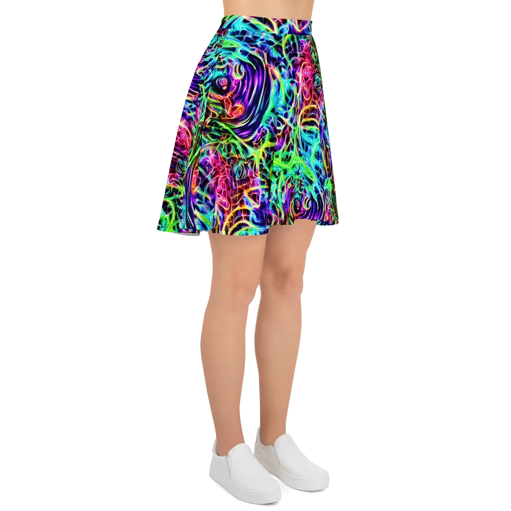 Electric Wilds on Skater Skirt — Right